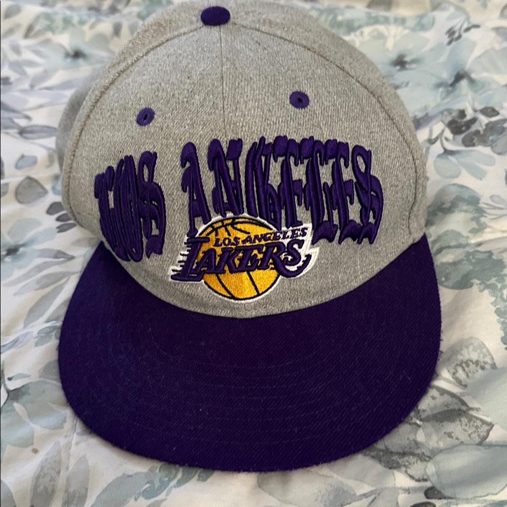 Los Angeles Lakers Gray and Purple Cap